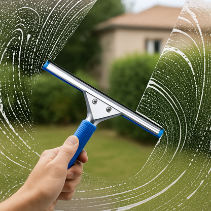 Raclette de Nettoyage pour Vitres – Manche Ergonomique, Anti-Traces